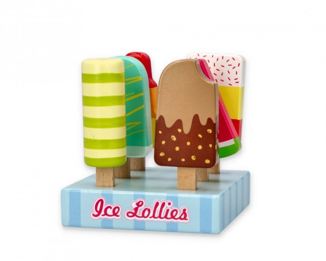 Glace en bois sur bâtonnet
