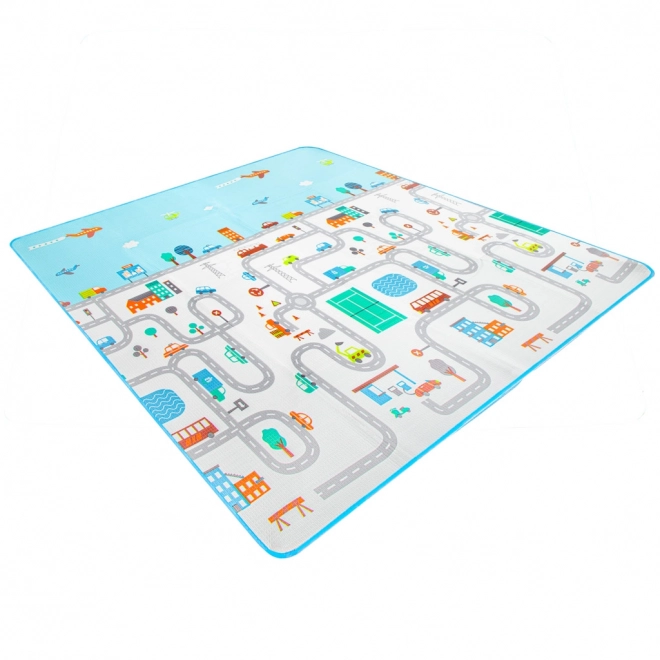 Tapis de jeu thermo pour enfants 180x200 cm - ville