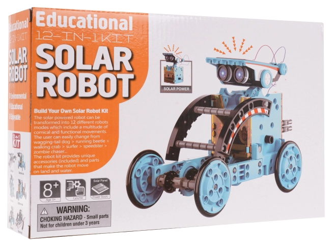 Kit de véhicules solaires 12 en 1 orange – Bleu