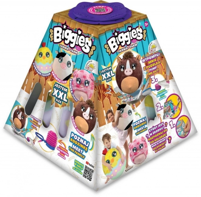 Peluche Biggies XXL Poussin Jaune