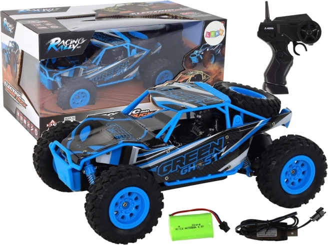 Voiture RC tout-terrain 1:24 bleue 4WD