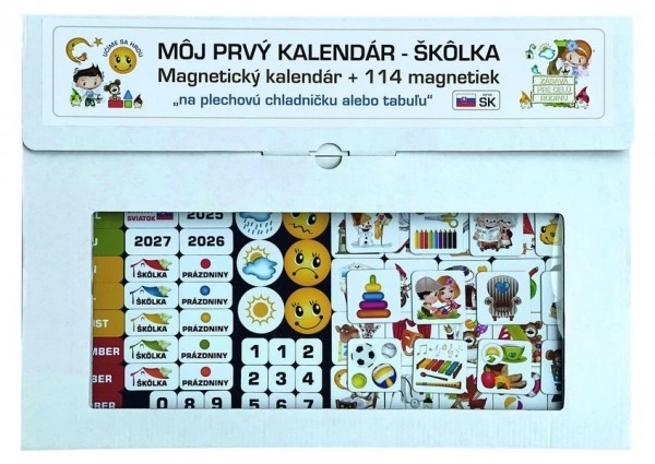 Calendrier magnétique pour enfants - École maternelle