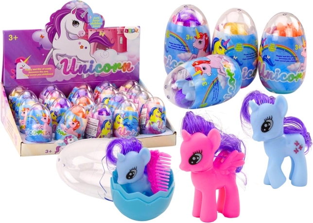 Figurine licorne dans un œuf avec peigne Magic Egg Mix