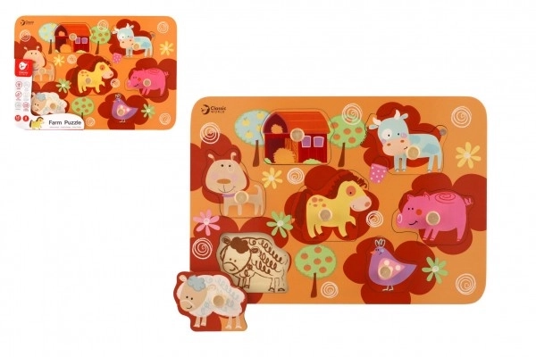 Puzzle en bois pour les plus petits - ferme