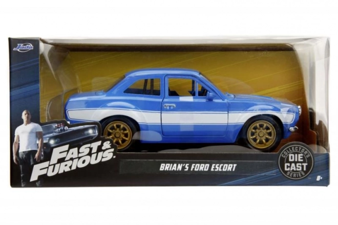 Modèle de voiture 1974 Ford Escort de Fast and Furious 1:24