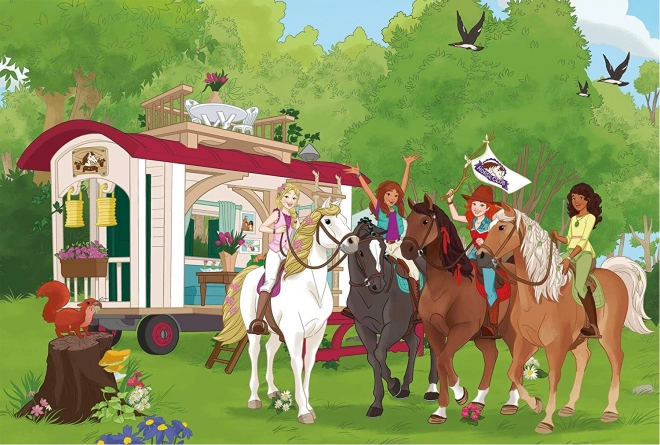 Puzzle SCHMIDT Schleich Rencontre 60 pièces avec figurine