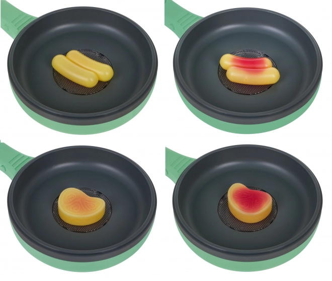 Poêle interactive avec fonction de friture pour enfants 3+ Nourriture + effets lumineux et sonores