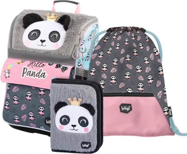 Adorable design panda sur tout le set