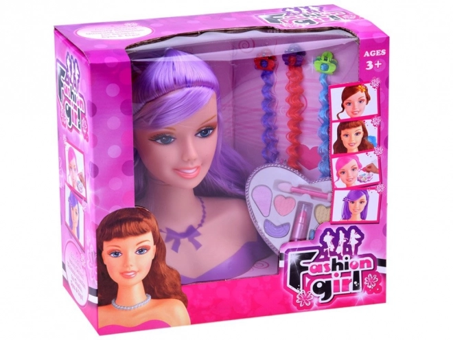 Tête à coiffer avec accessoires