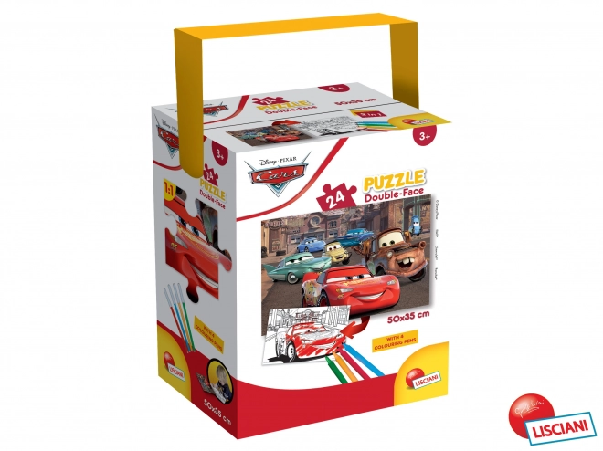 Puzzle pour enfants Cars : réversible, 24 pièces