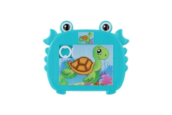 Jeu de puzzle animal en plastique 12,5x11cm 4 couleurs sur carte