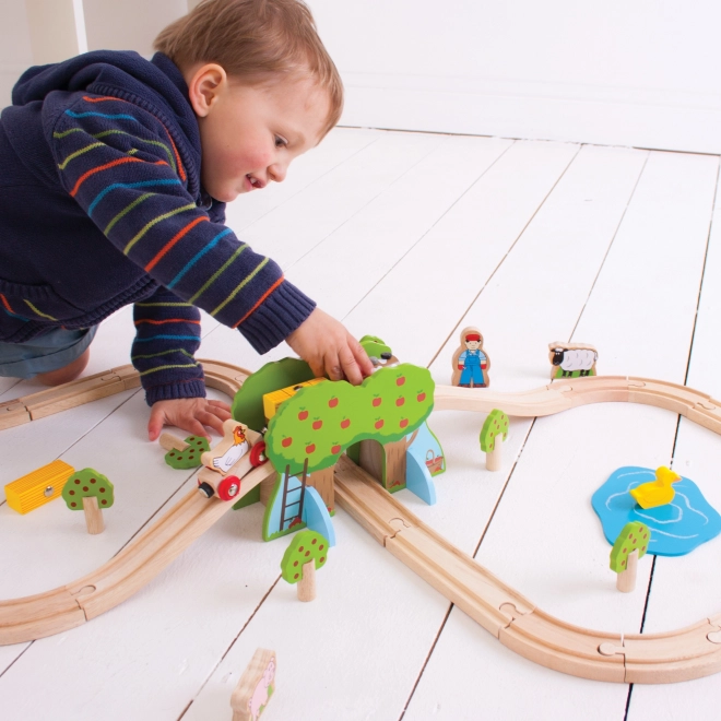 Bigjigs Rail Circuit de Train en Bois Ferme