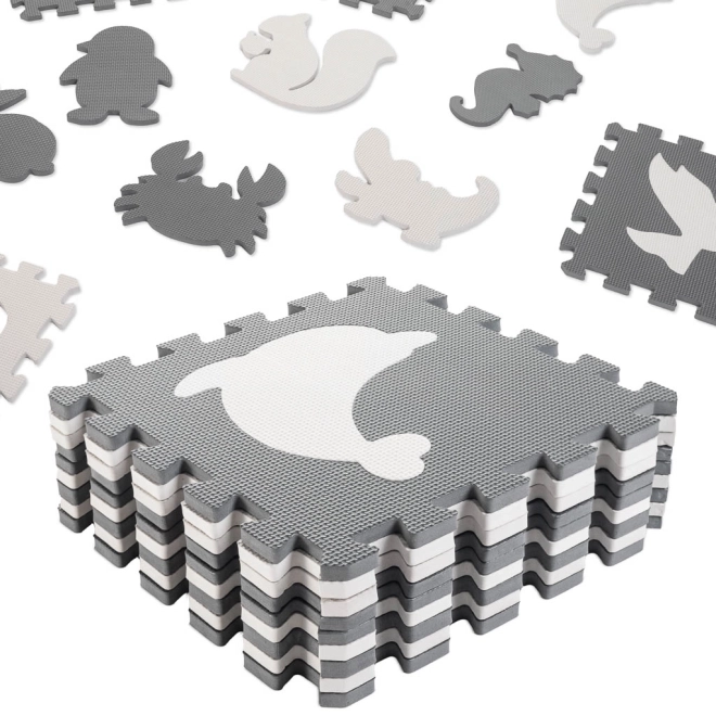 Puzzle en mousse contrastée avec animaux - 9 pièces