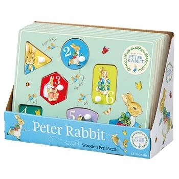 Puzzle encastrable calcul avec Pierre le lapin
