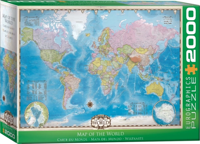 EUROGRAPHICS puzzle Carte du monde 2000 pièces