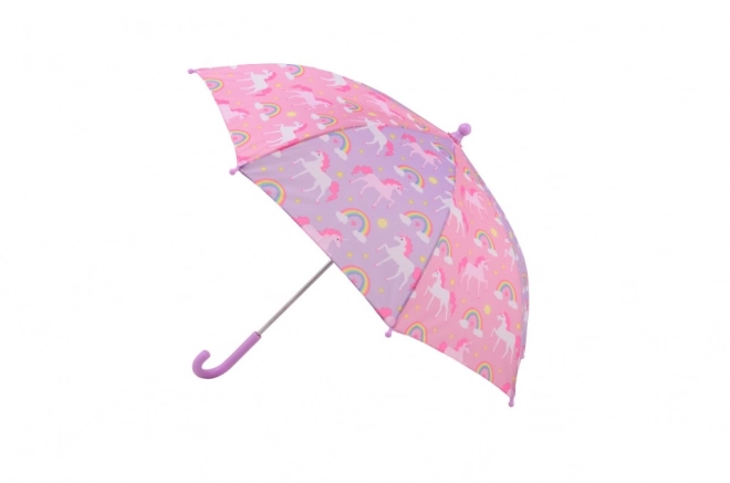 Parapluie arc-en-ciel avec licorne