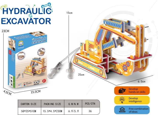 Kit de construction Pelleteuse hydraulique