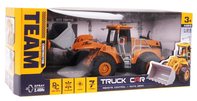 Bulldozer R/C avec fonction lumière et fumée