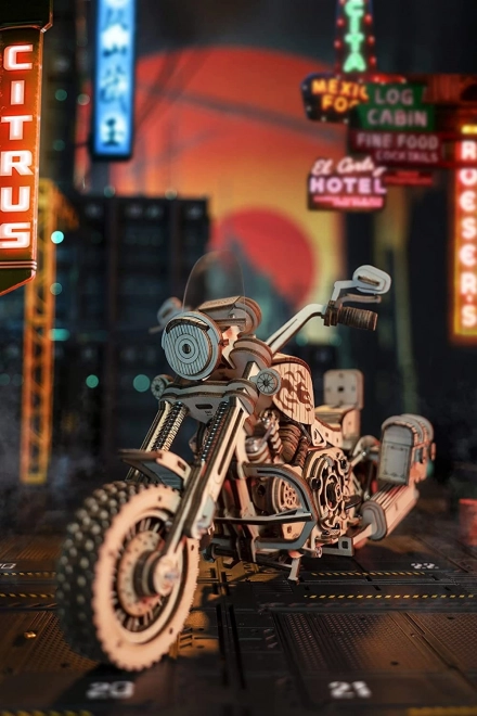 Moto Cruiser LK504 - Maquette en bois 3D