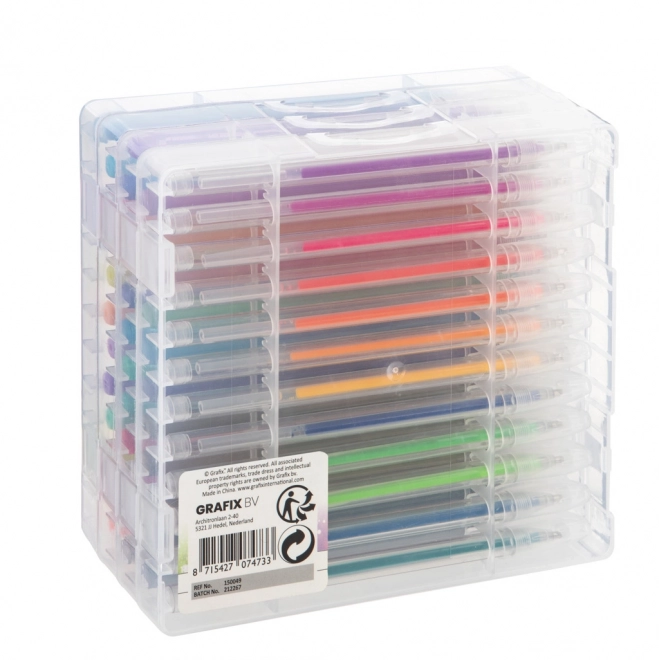 Stylos gel dans une boîte en plastique 48 pcs