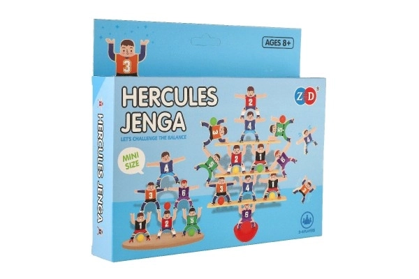 Jeu de balance mini Hercule en plastique 26 pièces 3 couleurs dans une boîte 21x19x3,5cm