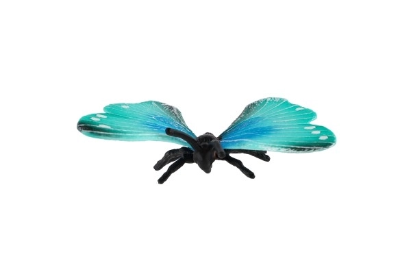 Papillon tropical Morpho Helena en plastique zooté 7cm en sachet