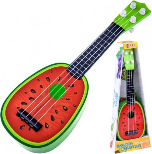 Ukulélé pour enfants – petite guitare en plastique 37 cm – Pastèque