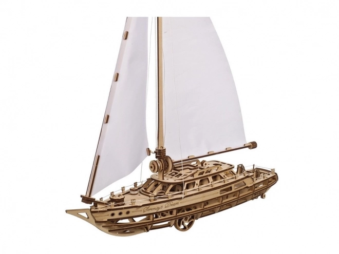 Puzzle mécanique en bois 3D Ugears Yacht The Ocean Beauty