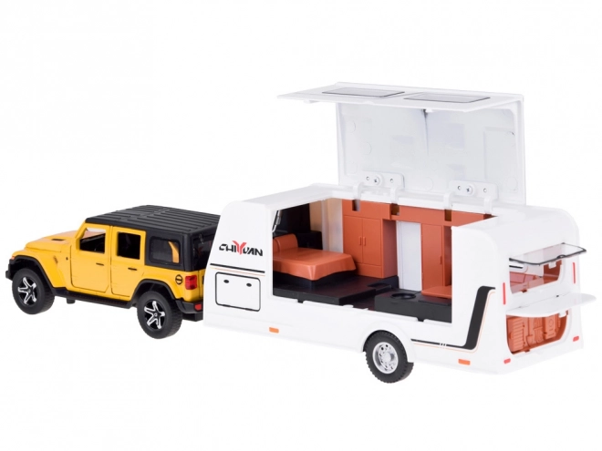 Voiture tout-terrain et caravane pour les vacances