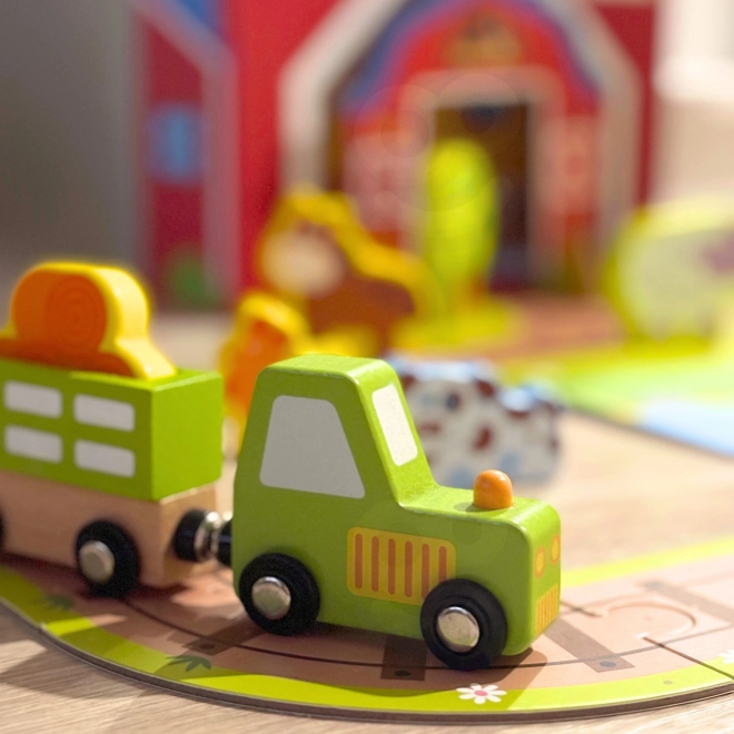 Ferme en bois dans une valise Tooky Toy