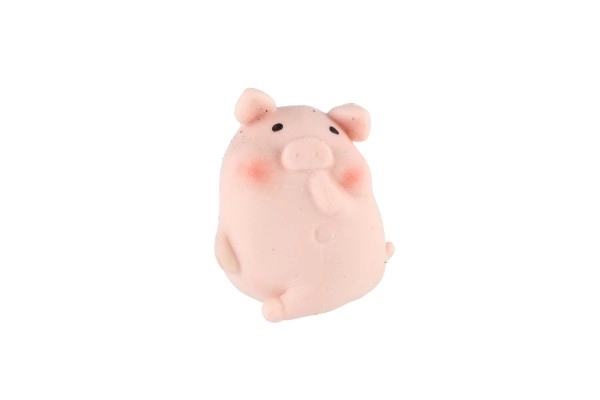 Cochonnet anti-stress en silicone 6cm 4 types 24pcs en boîte