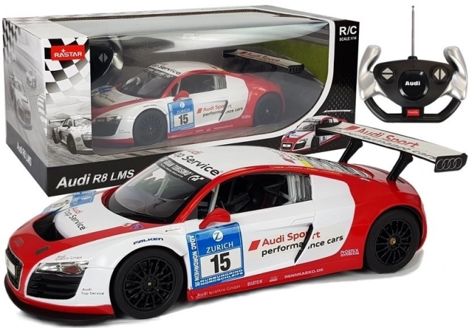 Rastar Audi R8 LMS voiture radiocommandée 1:14 blanc-rouge