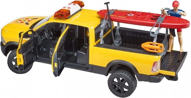 Bruder Dodge RAM patrouille côtière avec sauveteur et accessoires