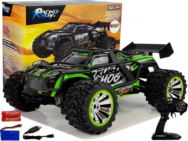 Voiture tout-terrain télécommandée 2.4G 1:18 verte