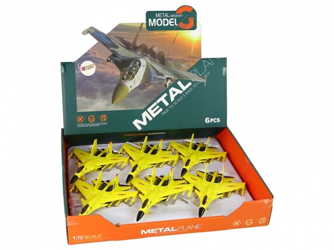 Chasseur à propulsion par friction 1:72 jaune