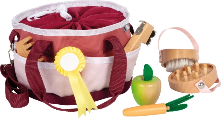 Kit de soins pour cheval avec sac rouge