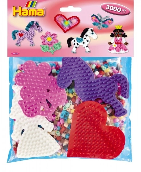 Perles à repasser Hama MIDI 3000pcs + 4 plaques dans un sac 19x21x5cm