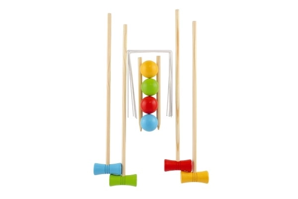 Jeu de Croquet en bois dans une boîte 59x21x6cm