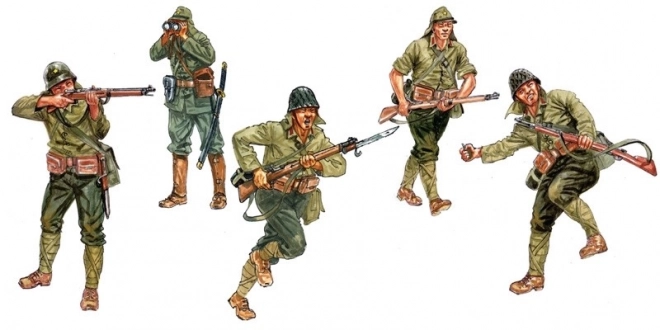 Ensemble modélisable Italeri Infanterie japonaise de la Seconde Guerre mondiale 1:72
