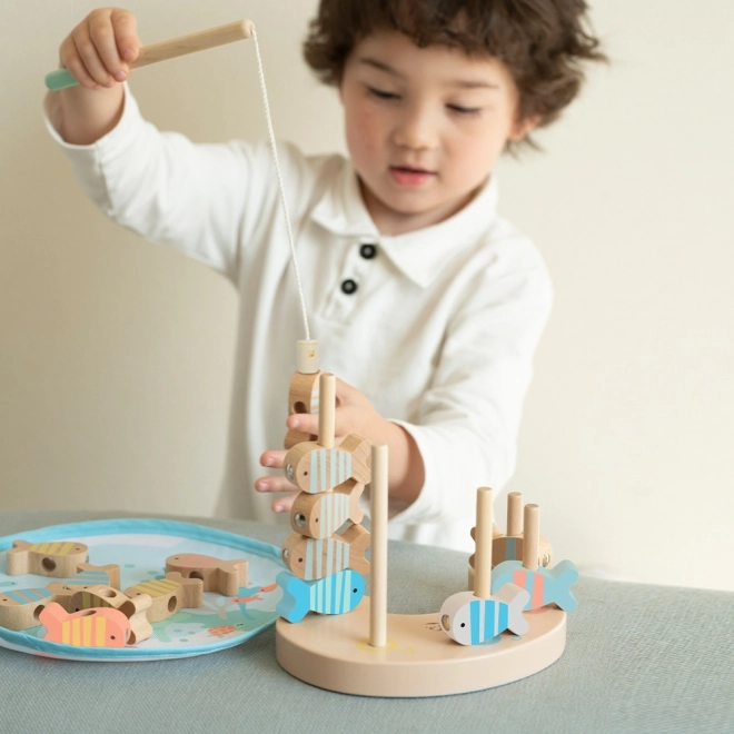 Jeu de pêche en bois pliable