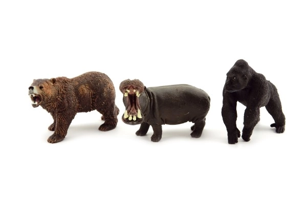 Animaux de la savane ZOO en plastique 10cm mélange d'espèces - 1 pièce
