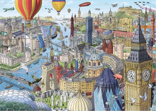 puzzle autour de la grande-bretagne et de l’irlande 1000 pièces ravensburger