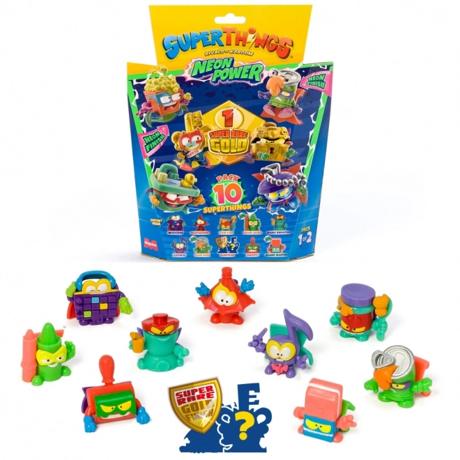 Figurine de collection SuperThings NeonPower - set de 10 pièces