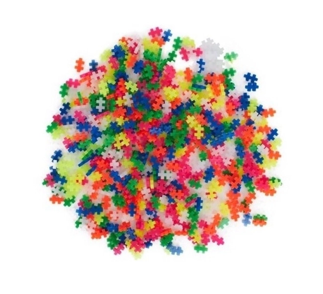 Kit de construction Plus-Plus Mini Mix 600pcs (Pastel/Neon) + 2 plaques de base