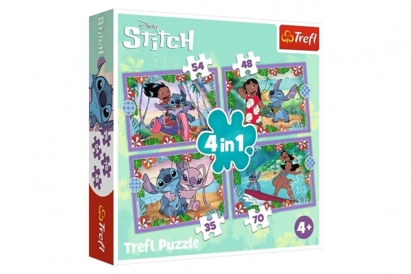 Puzzle Lilo & Stitch 4v1 Journée folle Trefl