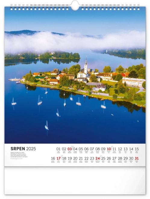 Calendrier mural Tchèque NOTIQUE 2025, 30 x 34 cm