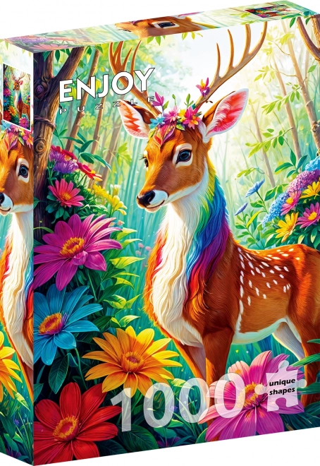 Profitez du Puzzle Cerf Magique 1000 Pièces