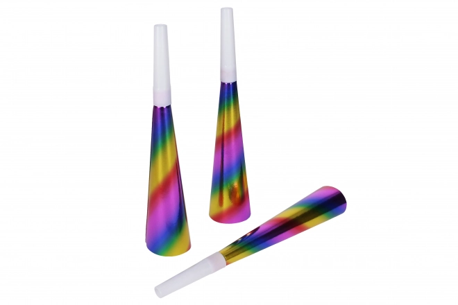 Trompettes de fête Arc-en-ciel 6pcs