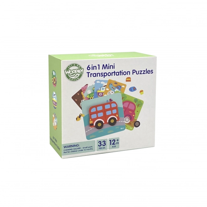 Puzzle en bois véhicules Montessori Woopie FSC