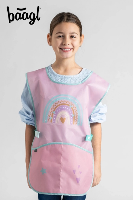 Tablier enfant arc-en-ciel rose
